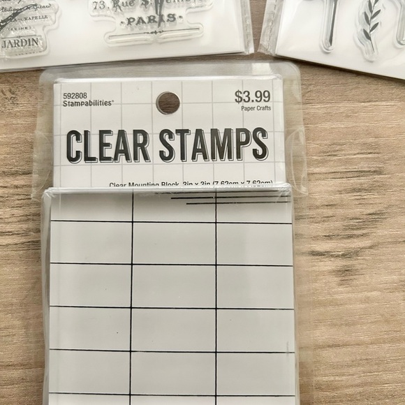 Clear Stamp Set Lot and Clear Mounting Block NWOT - Picture 3 of 5